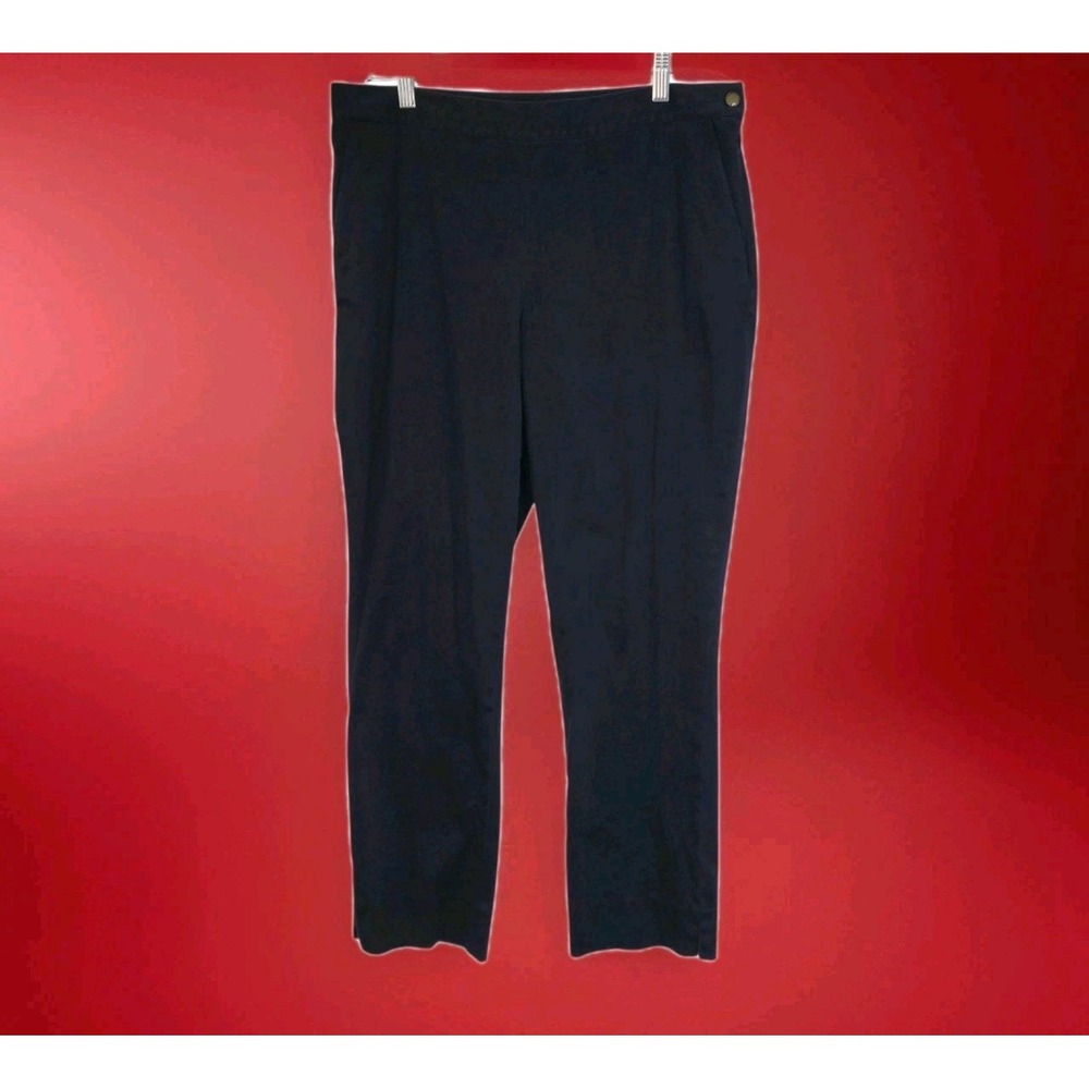 Lauren Ralph Lauren Navy Side-Button Crest Trousers - Old‎ Money Aesthetic - 12